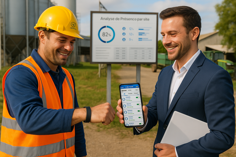 Pointage NFC employés chantier BTP Maroc - Application mobile Izy-Check